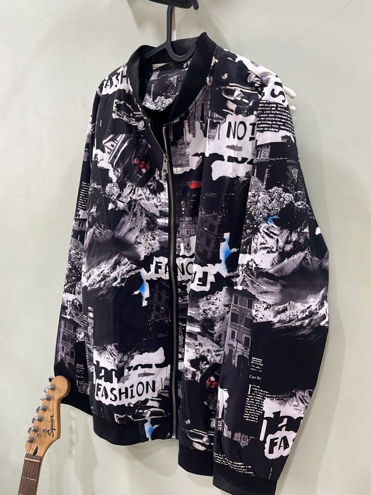 Graphic Bomber Jacket
