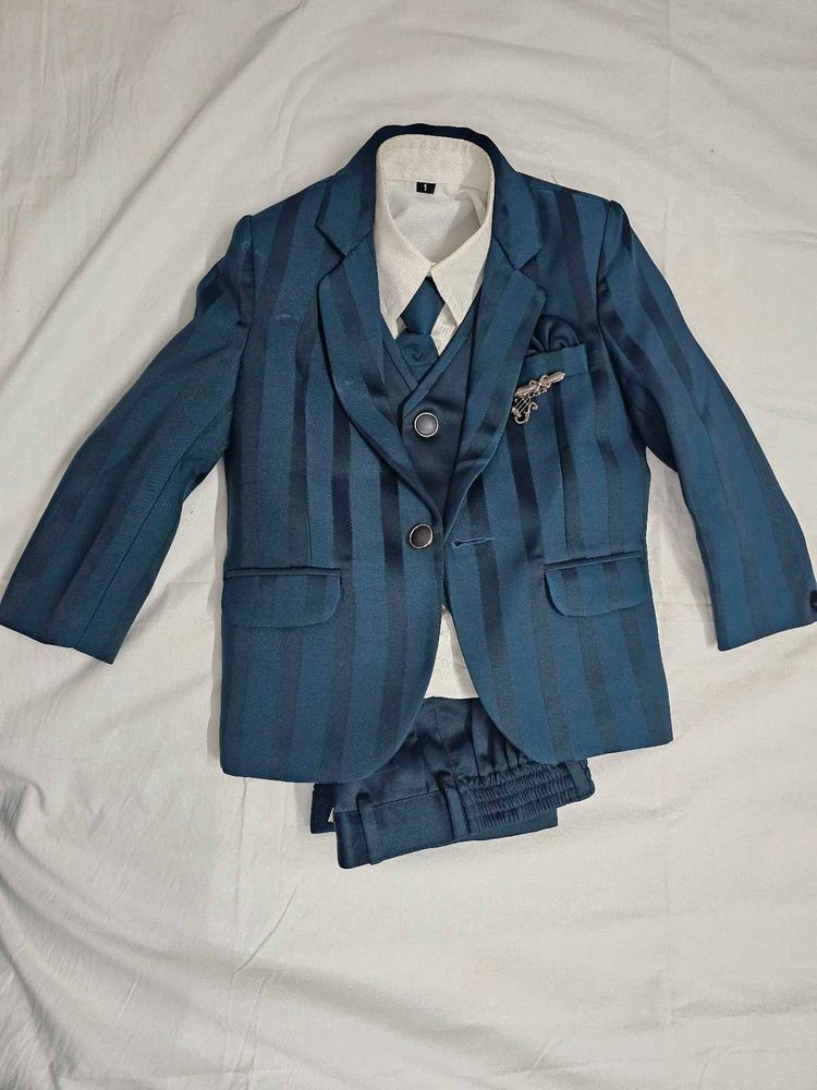 Teal Blue Regal Blazer Suit Set
