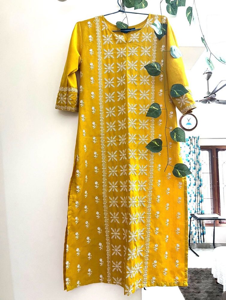 beautiful yellow kurta suit set