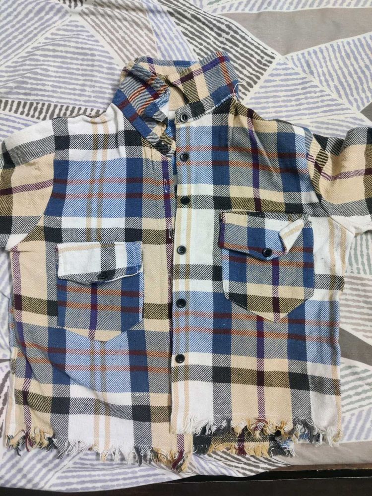 Plaid Button-Down Shirt