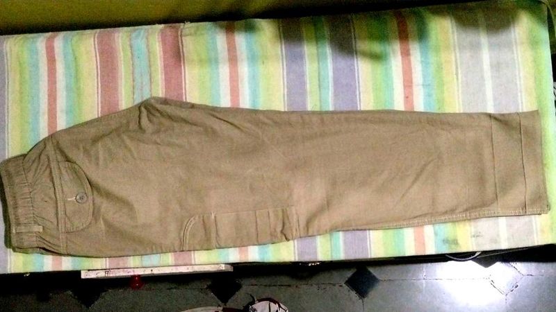 Mens cotton blend cargo joggers/ elasticated waist
