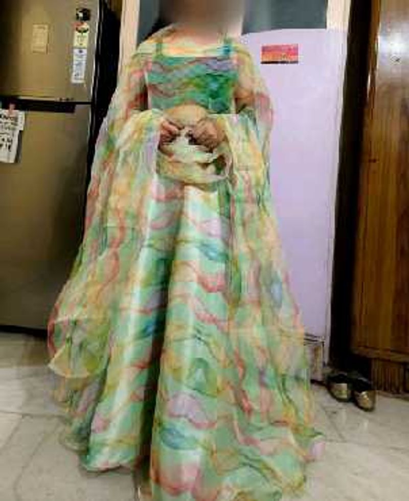 Flowy Floral Print Ethnic Skirt