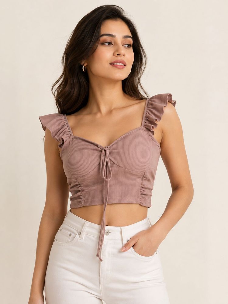 Cute Ruffled Crop Top