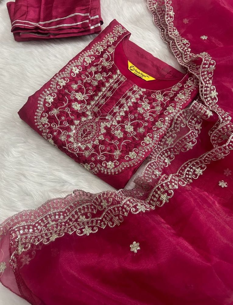 Embroidered Kurta Set with Dupatta