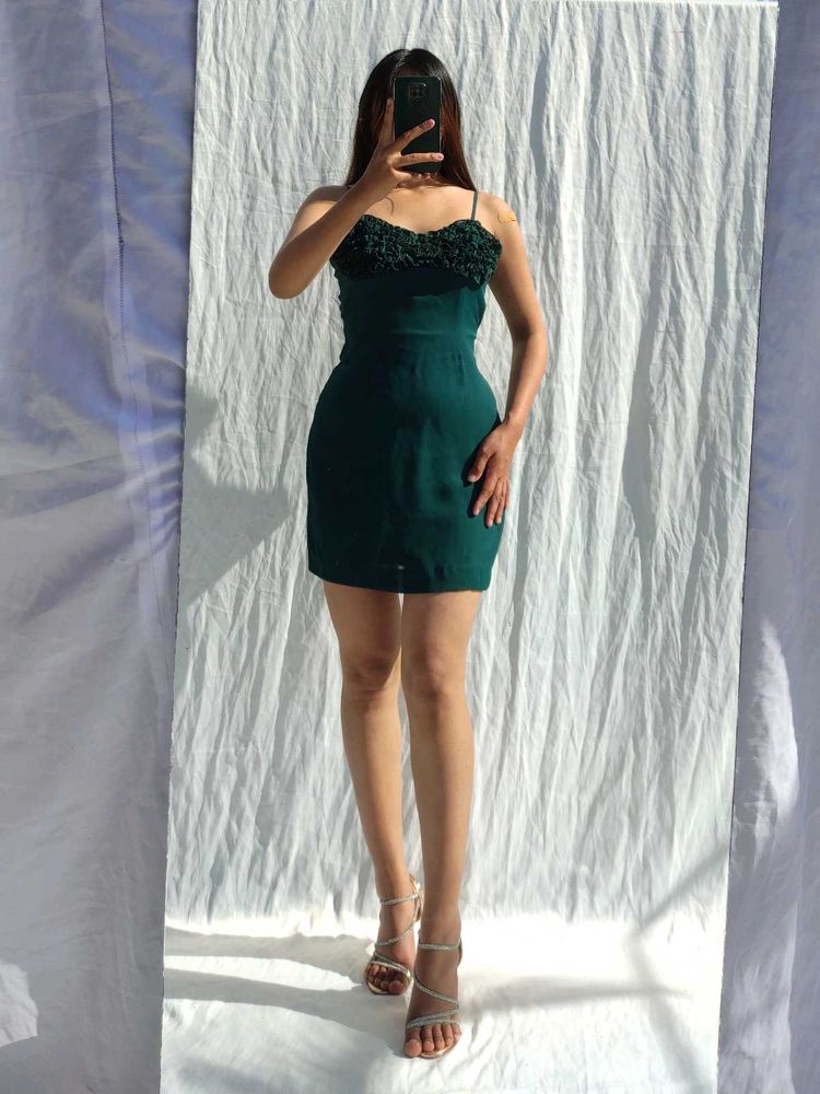 Green Mini Bodycon Dress