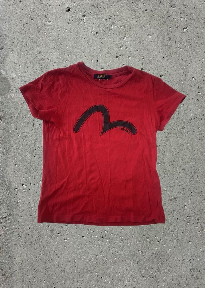 EVISU Red Graphic T-Shirt