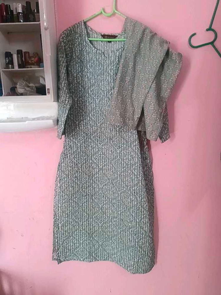 klosia brand Light Blue Printed Kurta Set