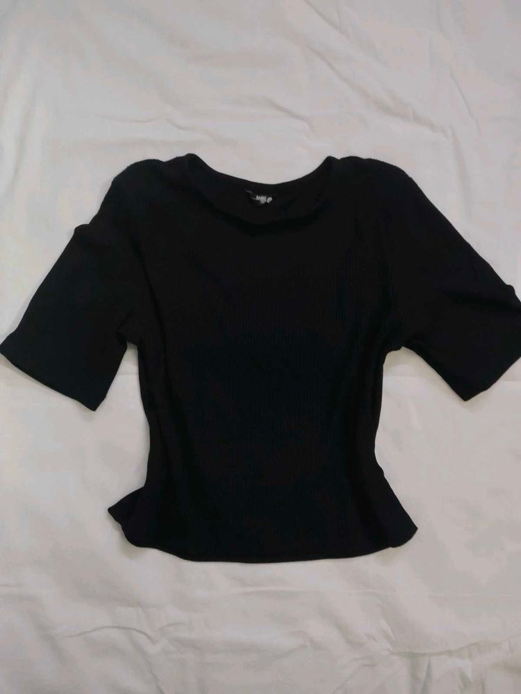Black Short Sleeve Top