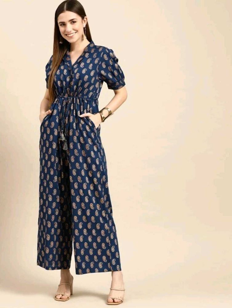 Stylish Paisley Print Jumpsuit