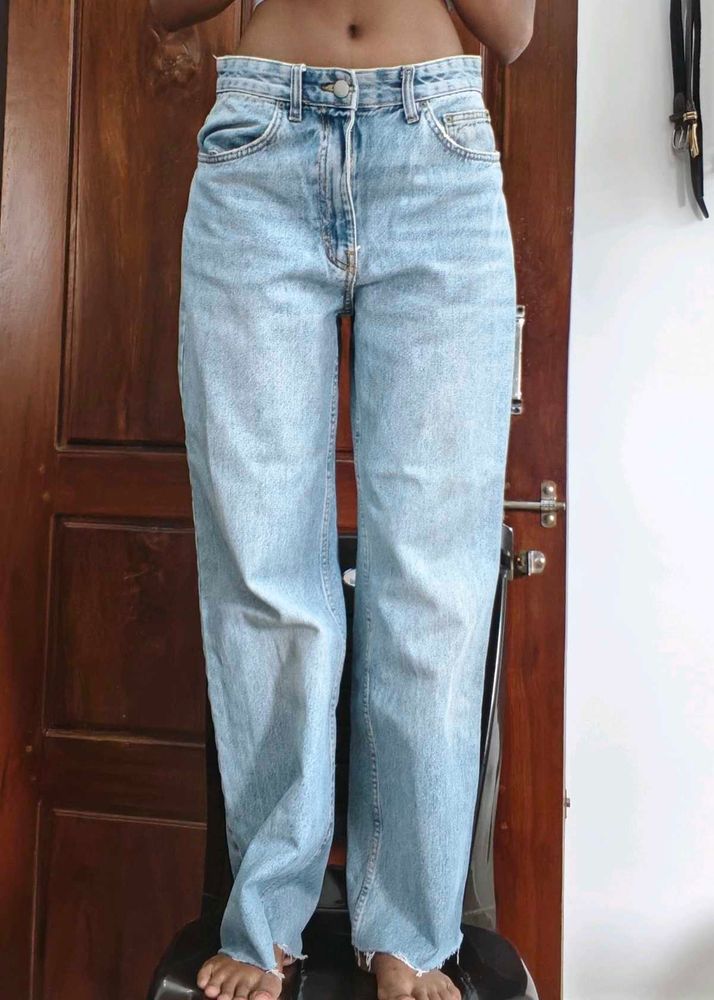 Light Wash Wide Leg Jeans
