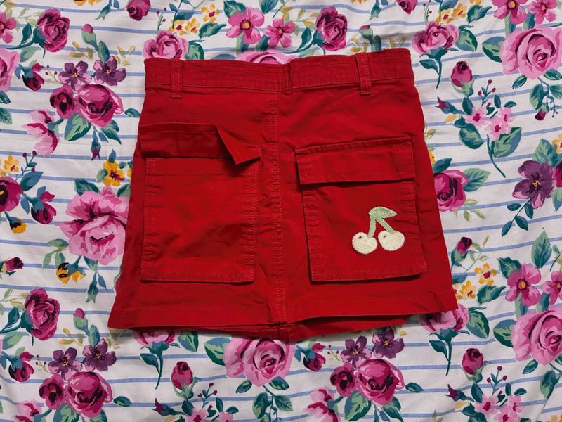Cute Cherry Red Skirt