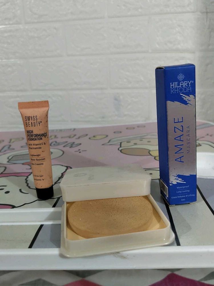 Makeup Bundle: Foundation, Mascara, and Powder