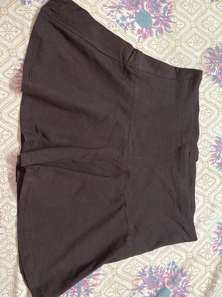 Brown Skater Skirt