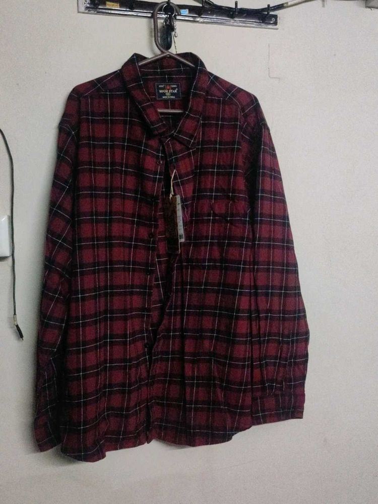 Men's Red Plaid Flannel Shirt