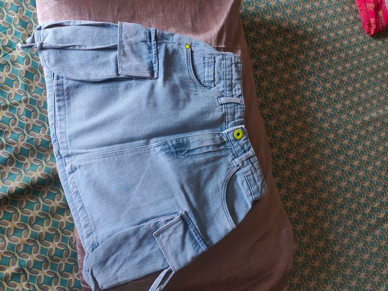 Light Blue Cargo skirt
