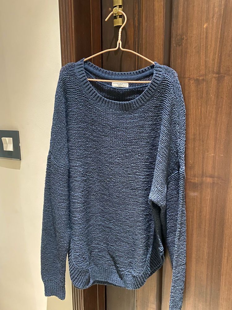 Cozy Blue Knit Sweater