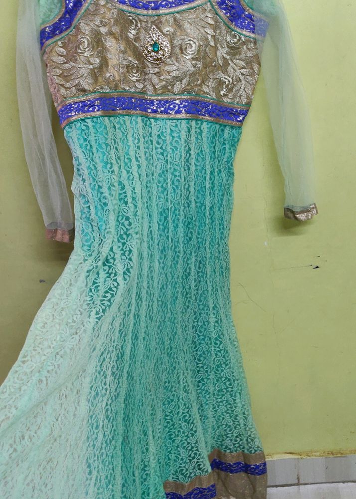 One time worn, very good condition floor length anarkali...