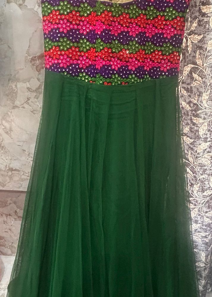 Embellished Green Gown