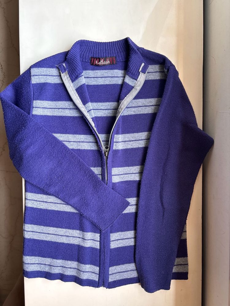 Striped Zip-Up Jacket