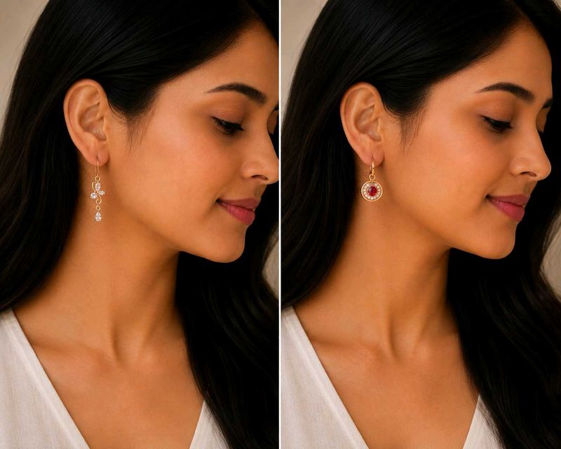 Elegant Rose Gold Tone Earrings