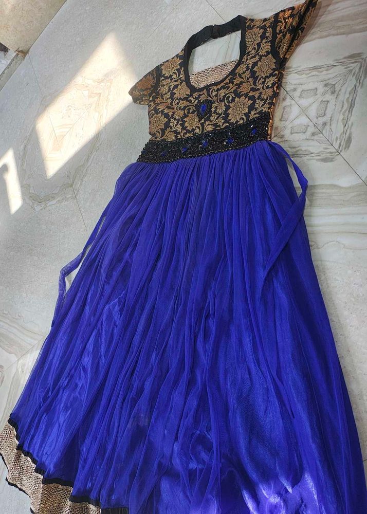 Beautiful Blue Net Gown