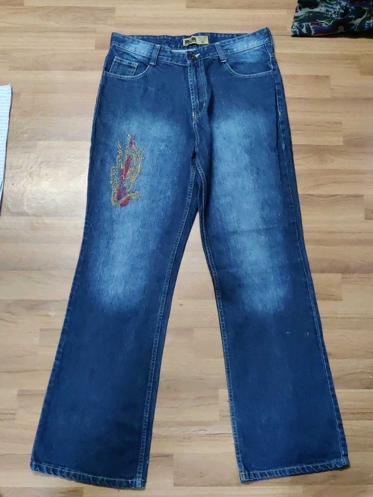 Embroidered Bootcut Jeans