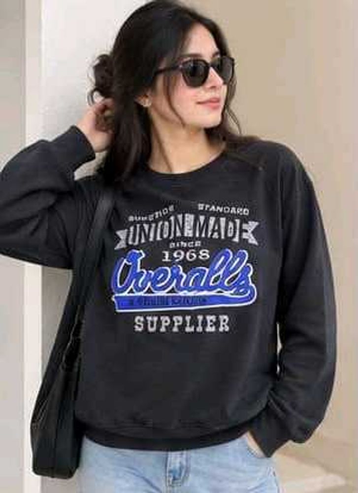 Black Graphic Sweatshirt