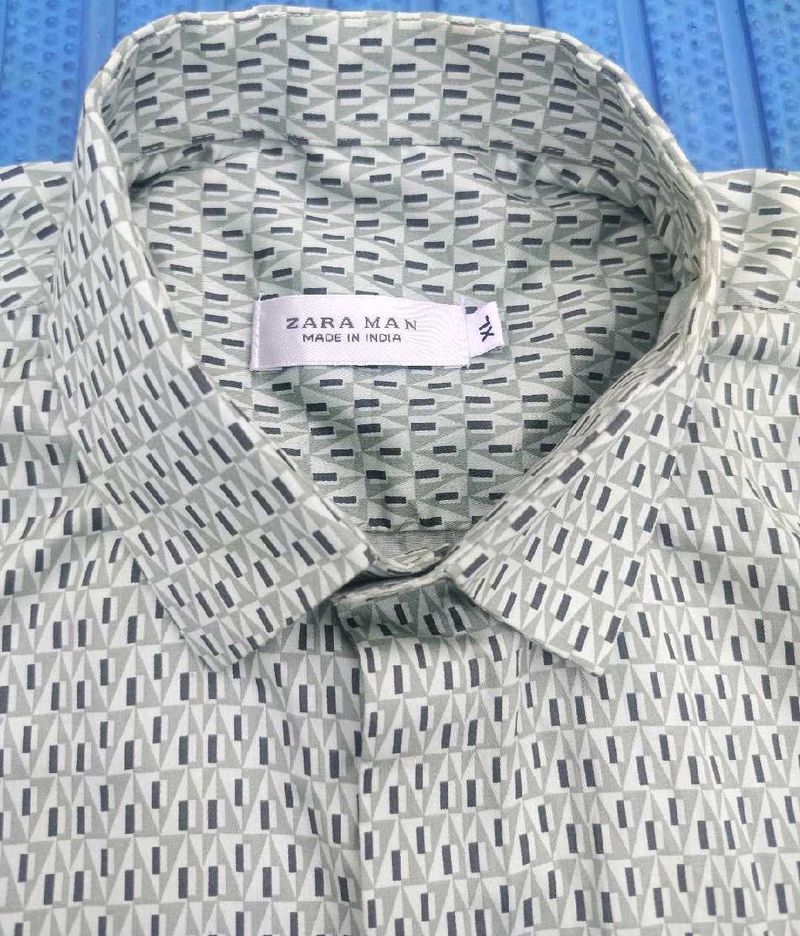 🗿🗺️OG Zara Man Geometric Print Shirt
