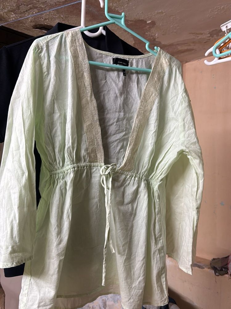 Light Green Cotton Kurta
