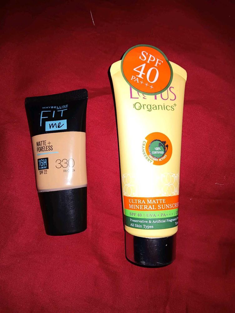 Maybelline Fit Me Foundation &amp; Lotus Organics Suns