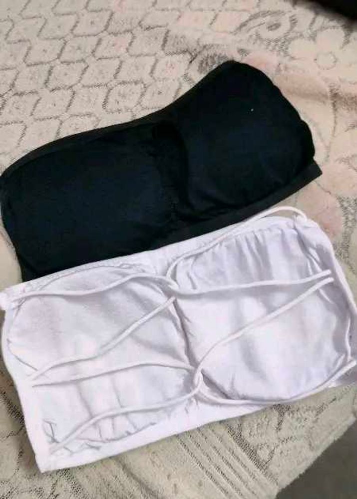 Comfortable Black &amp; White Tube Bras