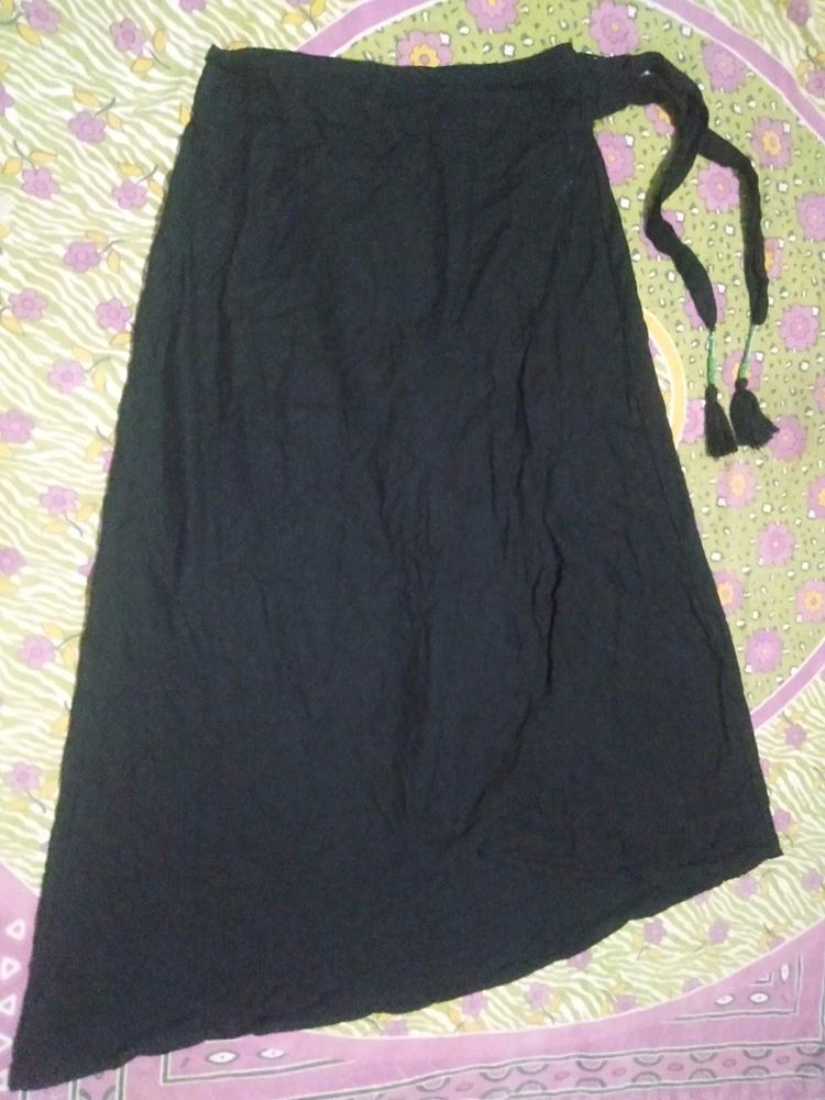 Black Wrap Around Skirt