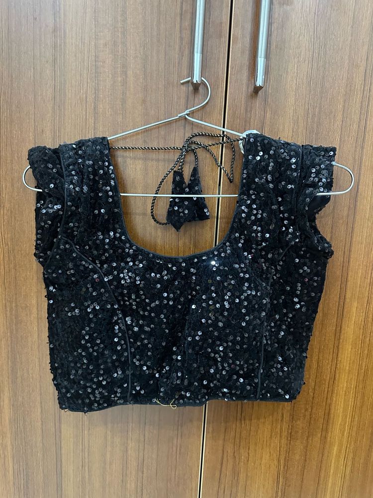 Sequined Black Blouse