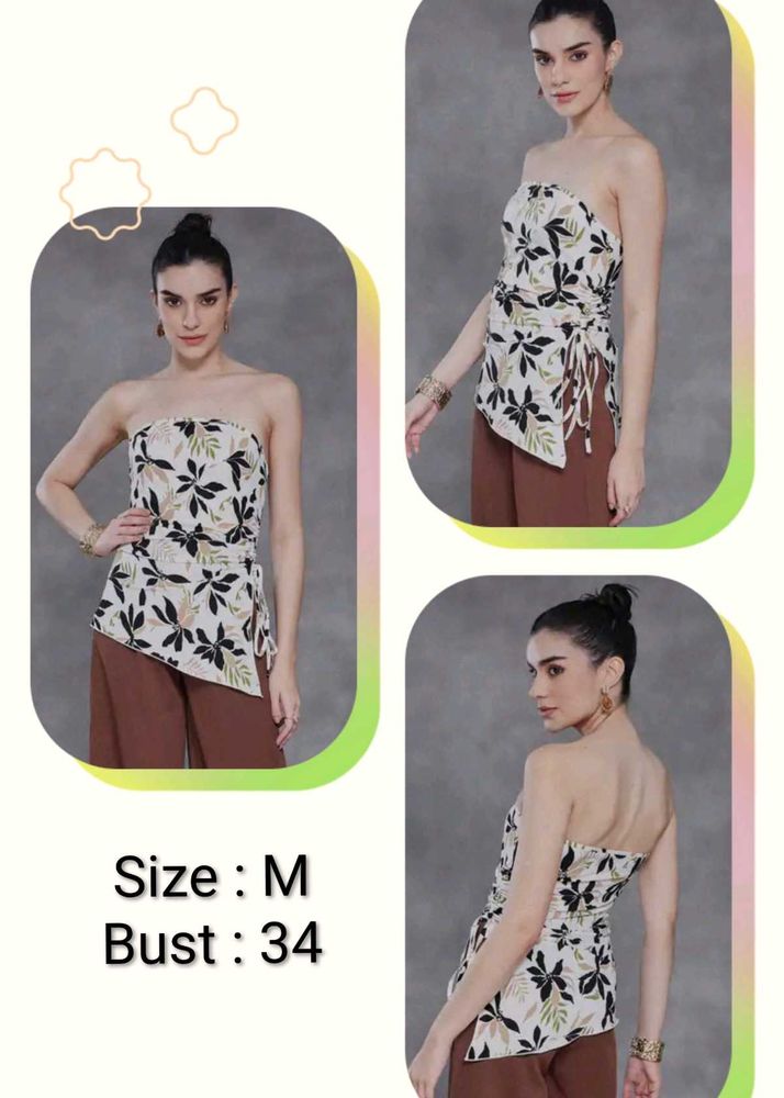 Floral Print Bandeau Top
