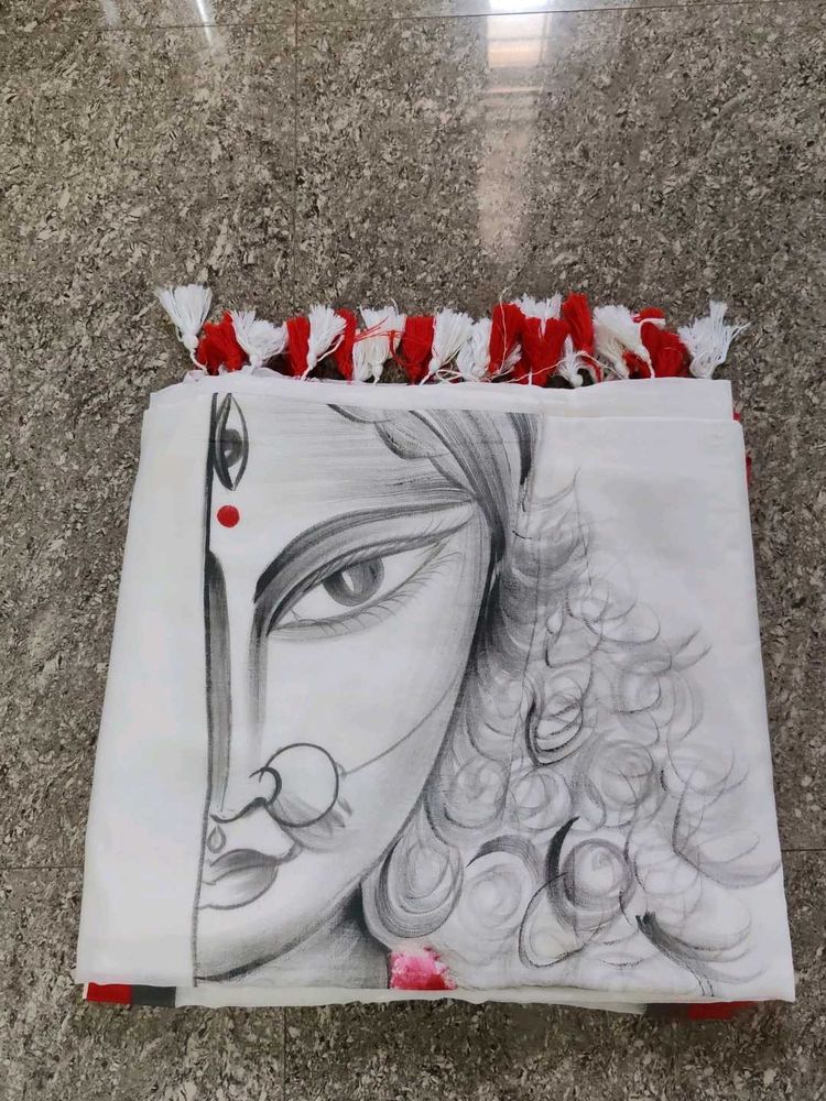 Hand-Painted Saree (DURGA MAATHA)