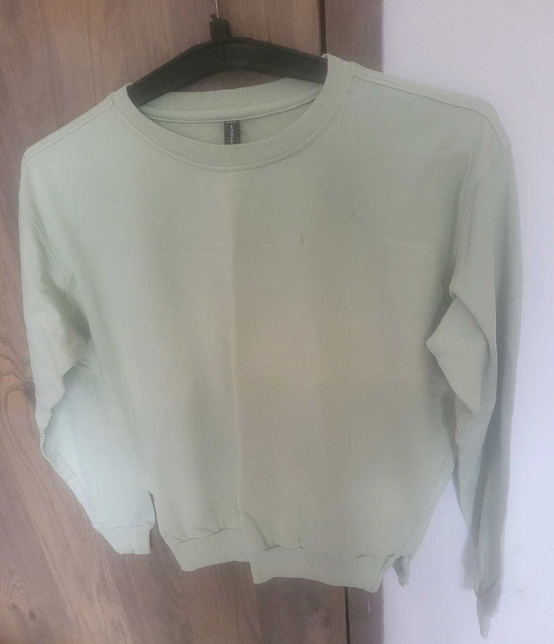 Pastel Green Crew Neck Sweatshirt