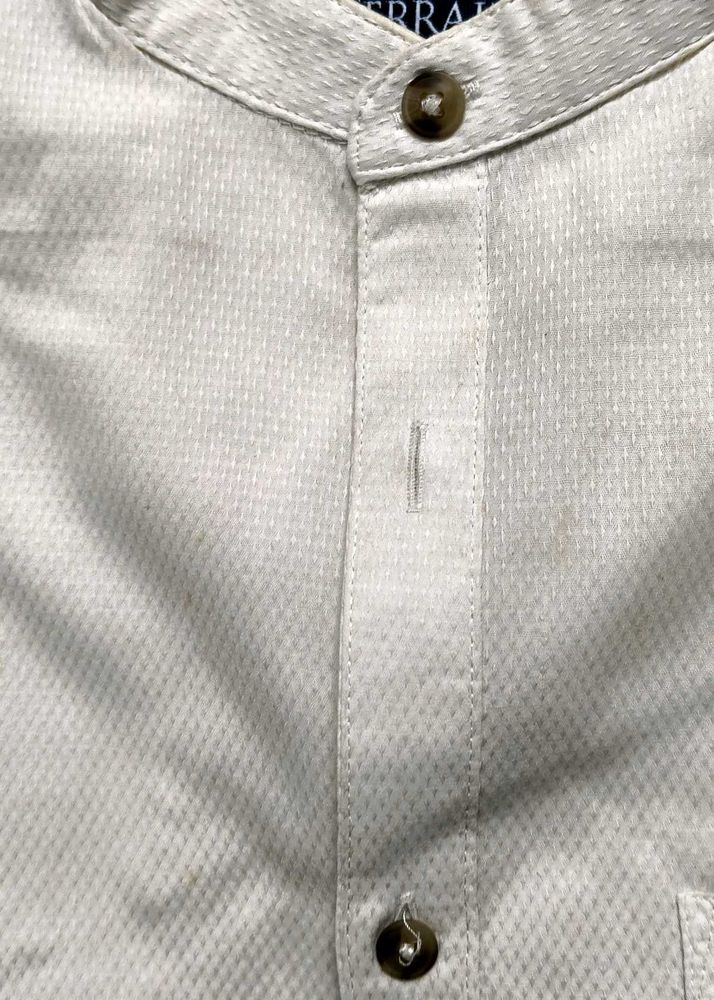 Men's Band Collar Shirt