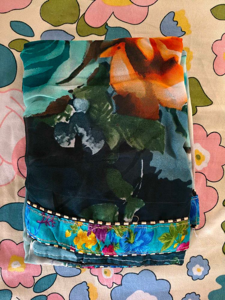 Vibrant Floral Saree