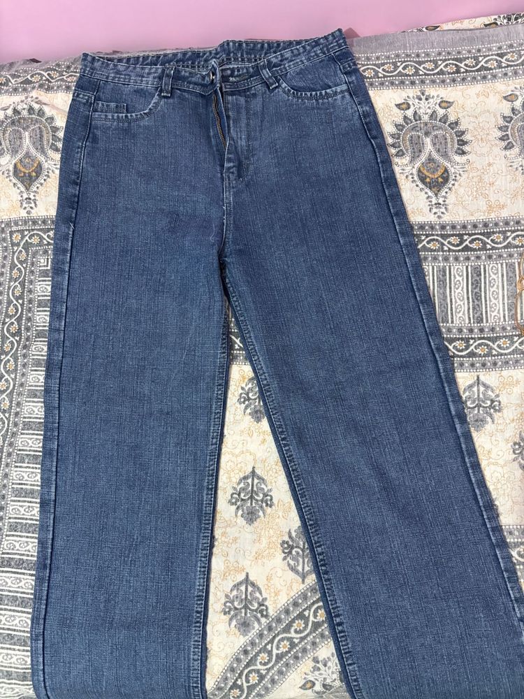 dark blue wide leg jeans