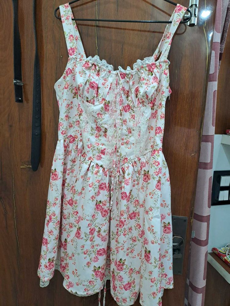 Floral Print Corset Mini Savana Dress