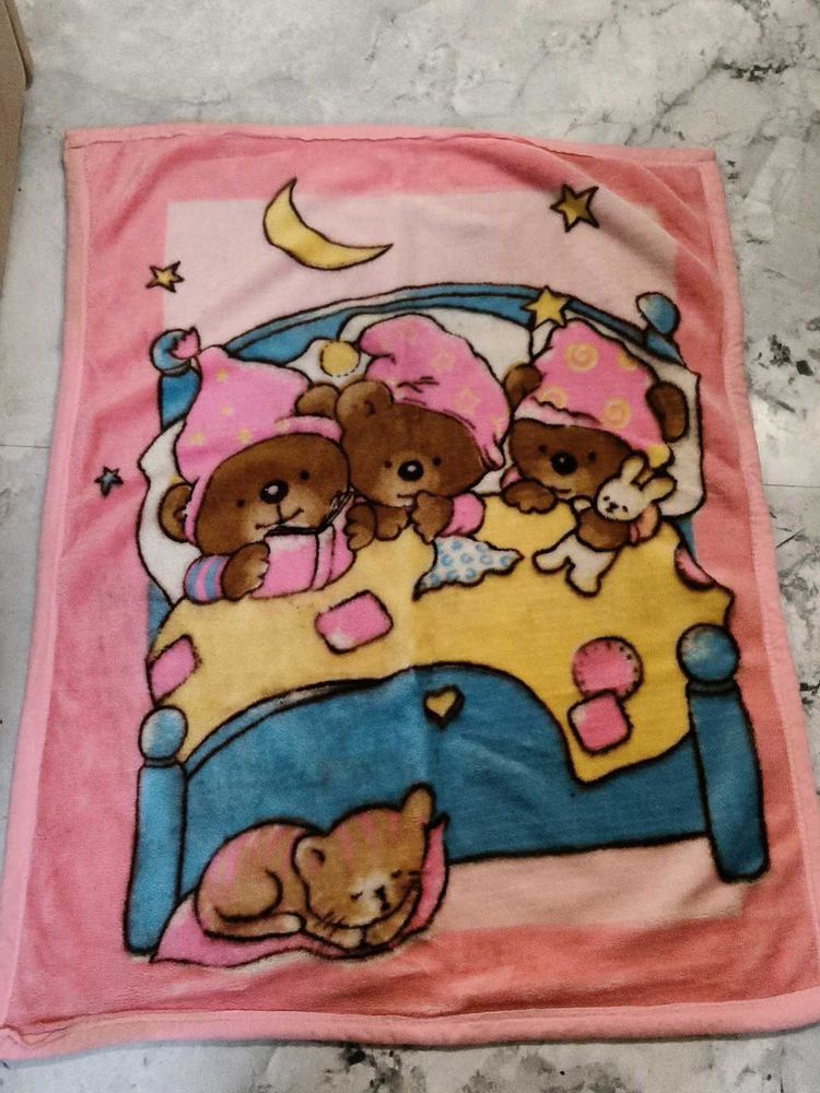 Cute Teddy Bear Baby Blanket