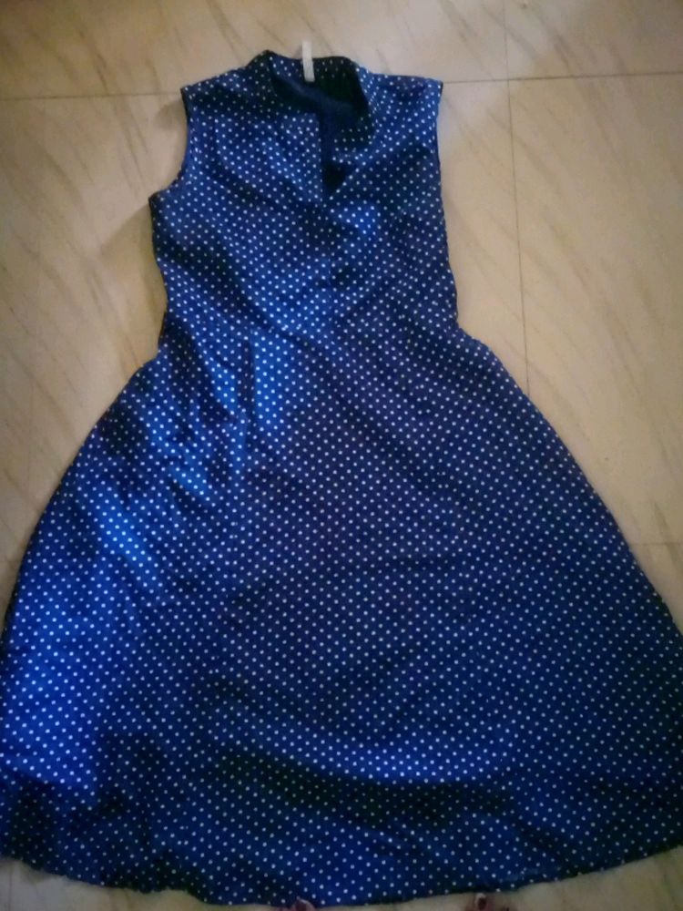 Navy blue Potka dress