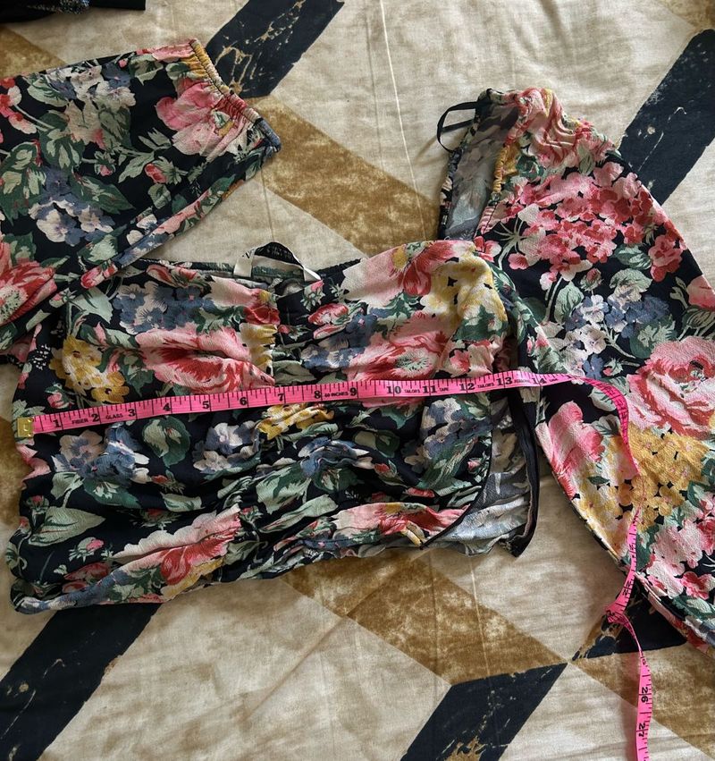Floral Print Ruched Mini Dress