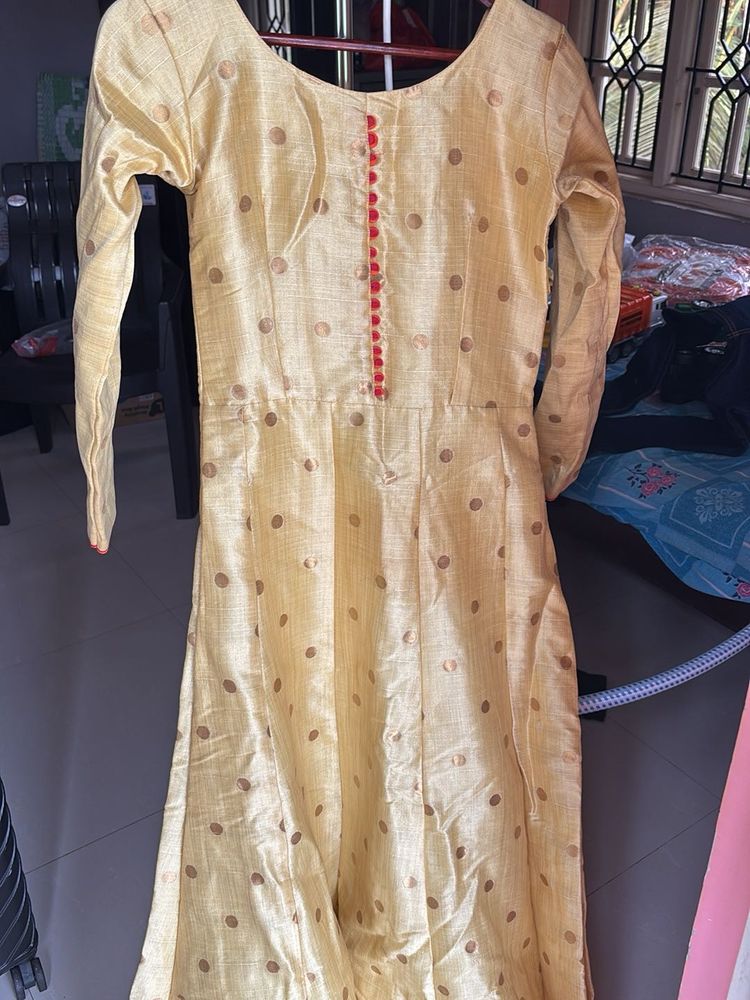 Yellow Polka Dot Kurta Set