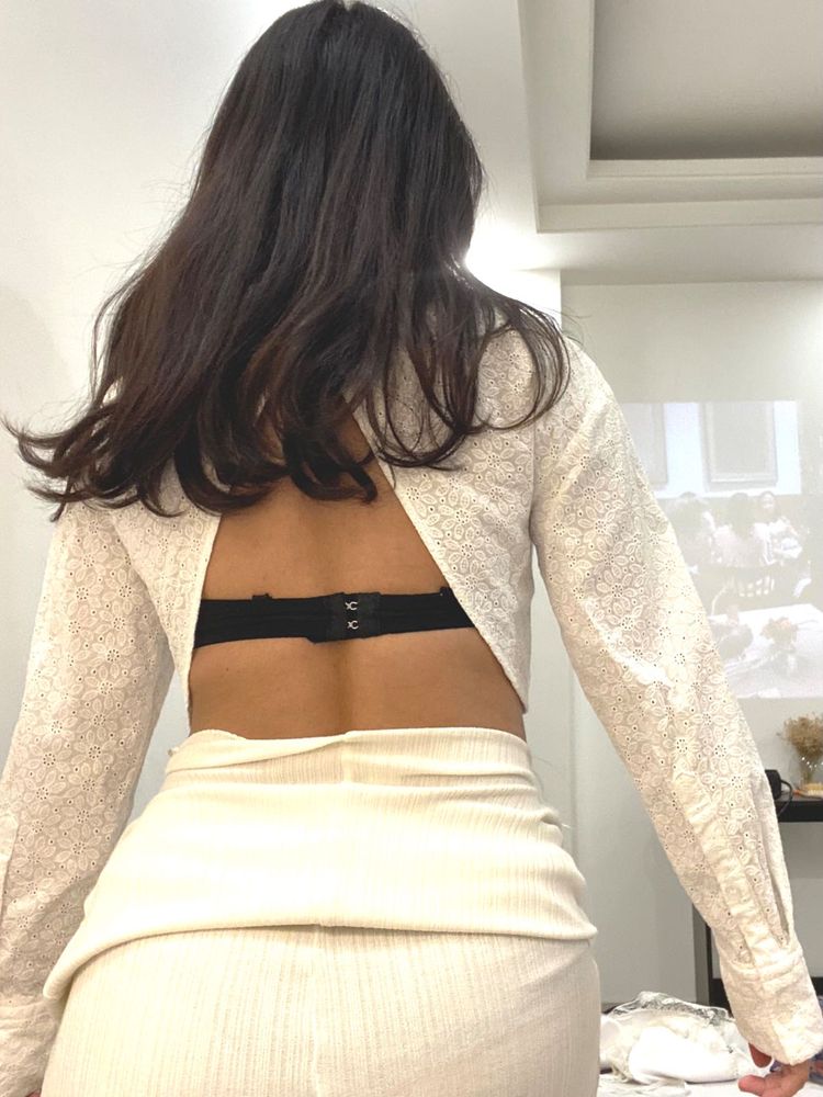 Zara Open Back Long Sleeve Shirt