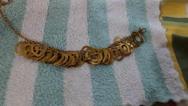 Golden  Anklets/Bracelets with Bells and Coins, Go