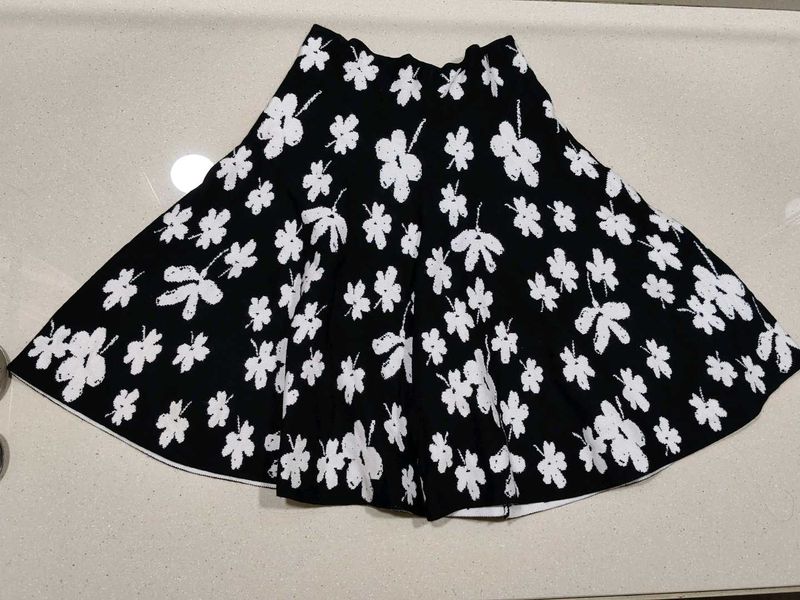 Floral Print A-Line Skirt