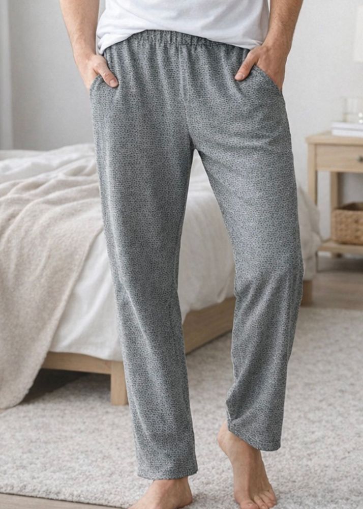 Comfortable Grey Patterned Lounge Pants