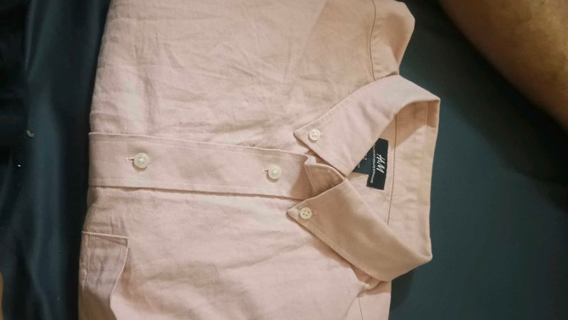 H&amp;M Men's Pink Button-Down Shirt