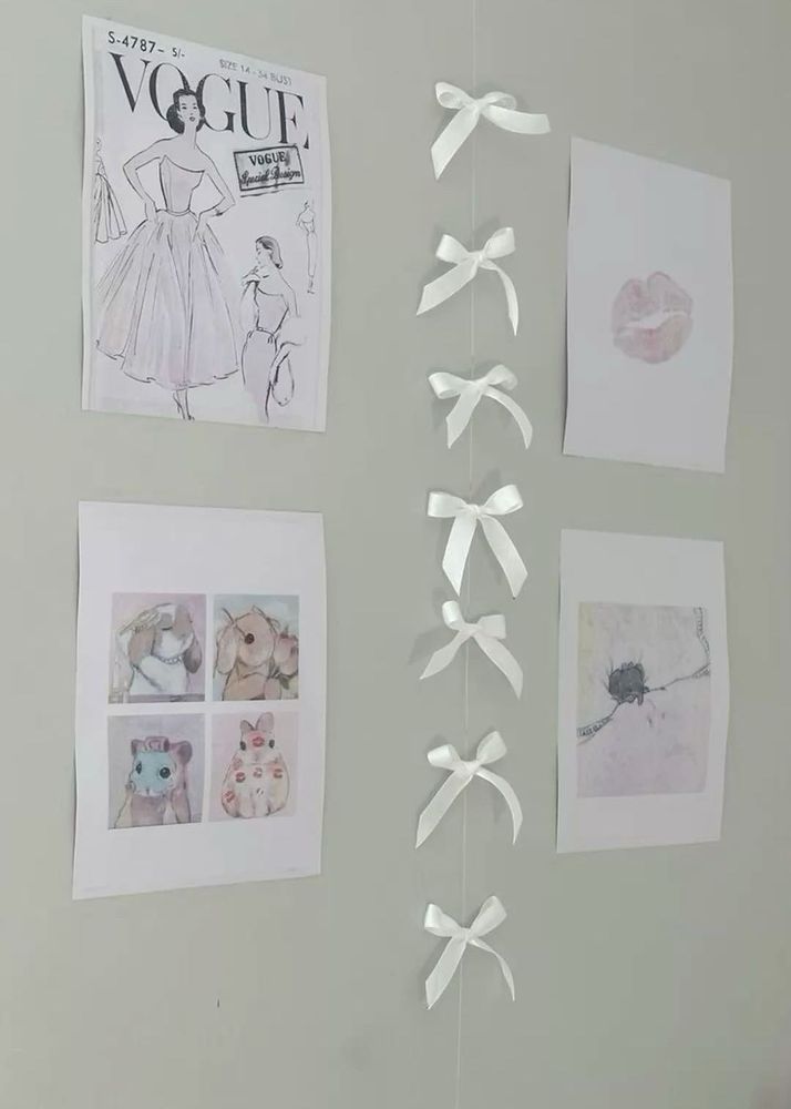 White Ribbon Bow🤍 🎀(Pack of 6)